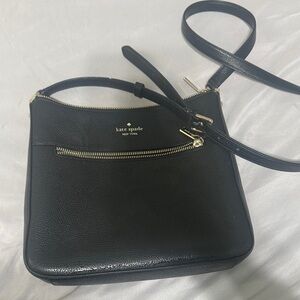 Kate Spade Black Crossbody Bag with Gold Accents